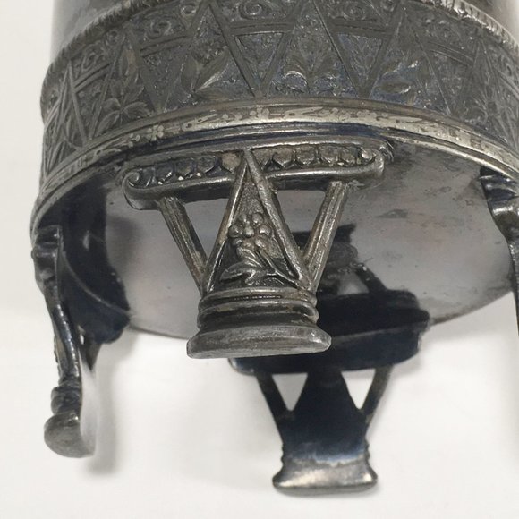 Antique Meriden Britannia Company Quadruple Creamer Marked 1926 - Picture 7 of 9